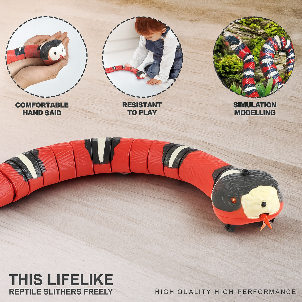 Interactive Snake Toy for Cats – Realistic Moving, USB Rechargeable