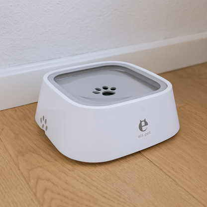 Dog Drinking Water Bowl with Floating Design