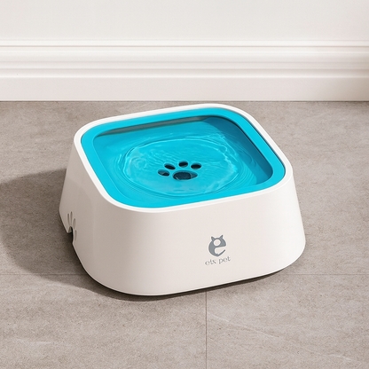 Dog Drinking Water Bowl with Floating Design