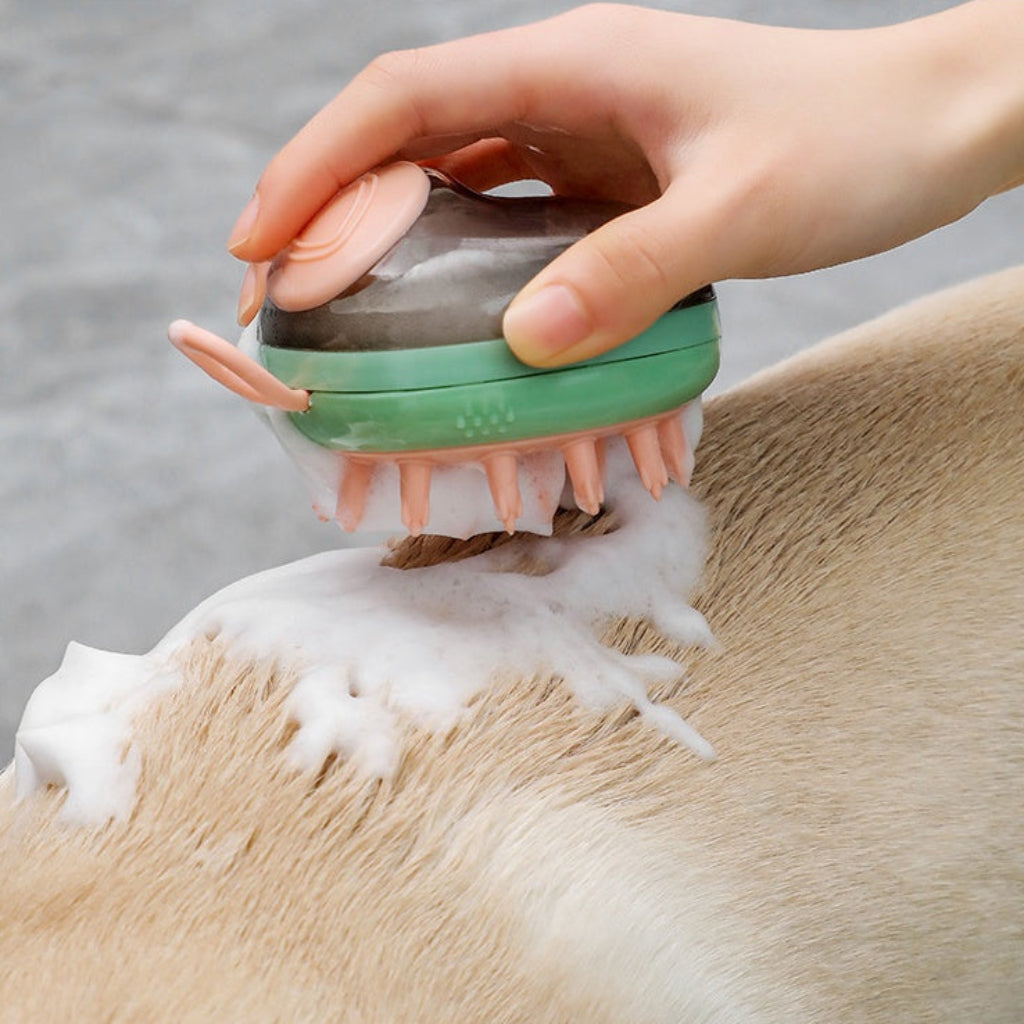Soap Dispensing Brush for Pet Grooming