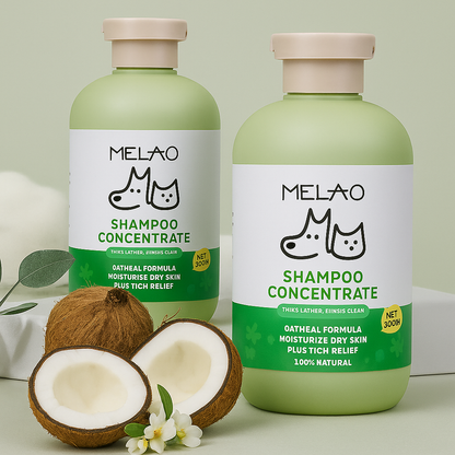 Oatmeal Pet Shampoo – Gentle, Moisturizing & Itch Relief for Dogs & Cats