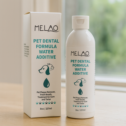 Pet Dental Water Additive – Fresh Breath & Plaque Remover for Dogs & Cats