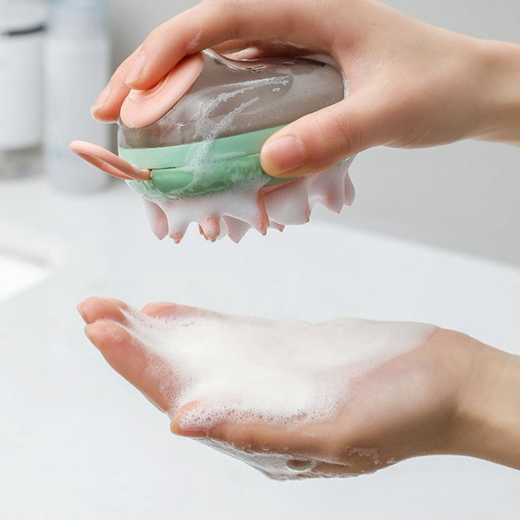 Soap Dispensing Brush for Pet Grooming