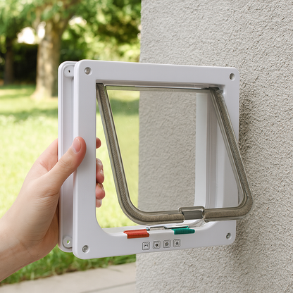 4-Way Locking Pet Door – For Cats & Small Dogs